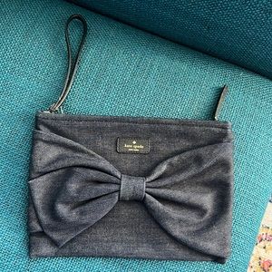 Kate ♠️ Spade Denim Bow Envelope Clutch/wristlet